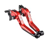Naojino Brake Clutch Levers for PCX125 for PCX150 for PCX160 CBS 2015 2016 2017 2018 2019 2020 2021 2022 2023 Motorcycle Folding Extendable Brake Lever Clutch Levers(Red)
