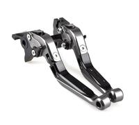 Naojino Brake Clutch Levers for PCX125 for PCX150 for PCX160 CBS 2015 2016 2017 2018 2019 2020 2021 2022 2023 Motorcycle Folding Extendable Brake Lever Clutch Levers(Silver-Gray)