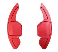 Naojino Compatible with for A5 S5 2012 2013 2014 2015 2016 A6 C7 2012 2013 2014 2015 2016 2017 Aluminum Steering Wheel Shift Paddle Extension Cover Car Paddle Extender(Red)