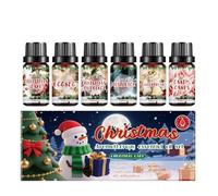 NAOLVE Christmas Essential Oil Set, Fragrance Oil Set for Oil Diffusers, Soap Making Scents - Christmas Cake, Eggnog, Christmas Pudding, Mistletoe, Gingerbread, Candy Canes