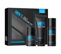 NAOLVE Mens Facial Skin Care Kit with Cleanser, Toner, and Cream, Men’s Skincare Set, Mens Skincare Gift Set, Moisturizing and Hydrating - Suitable for All Skin Types, Gifts For Men