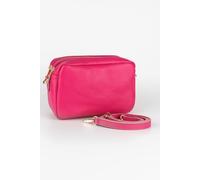 Naomi Italian Leather Crossbody Camera Bag - Raspberry, Pebbled Sarta Raspberry One Size