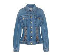 Naomi Jacket with Lace Up Detail, female, Ulla Johnson, Denim Jackets, Blue, M, Jackets M