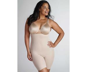 Naomi & Nicole Fuller Figure Hi Waist Thigh Slimmer Shorts Nude