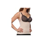 Naomi & Nicole Women's Unbelievable Comfort Step in Torsette Camisole, Nude, Large