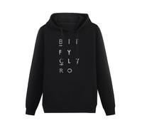 NAOMiO Biffy Clyro Blocks Logo Mens Hoodies Long Sleeve Pullover Loose Hoody Sweatershirt Size 3XL Black