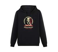 NAOMiO Denny Crane The President Lock N Load Cotton Pullover Long Sleeve Mens Hoody Sweatshirts Size L Black