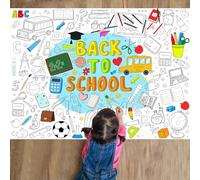 Naozinebi Back to School Coloring Poster for Kids Giant Coloring Poster Large Welcome Back Coloring Tablecloth Jumbo Coloring Books for kids Classroom Home Birthday Party Supplies Favor