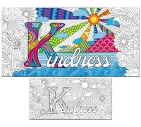 Naozinebi Giant Mandala Coloring Posters Large Motivational Coloring Posters Kindness Jumbo Coloring Tablecloth Big Coloring DIY Drawing for Kids Adults Art Craft Home Classroom Party