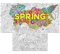 Naozinebi Giant Mandala Coloring Posters Large Motivational Coloring Posters Spring Sun Flowers Jumbo Coloring Tablecloth Big Coloring DIY Drawing for Adults Art Craft Home Classroom Party