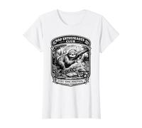 Nap Enthusiasts Club Cozy Sloth Sleeping Value Graphic T-Shirt, Women, White, M