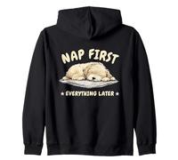 Nap First- Cavapoo Dog sleeping for Cavapoo Owner Zip Hoodie