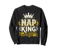 Nap King Sleep Well Reign Hard Crown Royalty Funny Sweatshirt