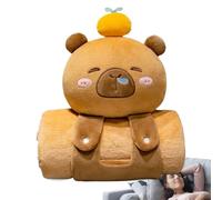 Nap Mats for Preschool, Capybara Blanket | Capybara Shape Camping Sleeping Mat Kids Blanket | Comfortable Multipurpose Scarf, Bed Throws for Birthday Parties, Family Gatherings, Offices, School