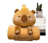 Nap Mats for Preschool, Capybara Blanket - Soft Portable Capybara Shape Kids Nap Mat - Multipurpose Comfortable Bed Throw, Travel Pillow for Offices, School, Travel