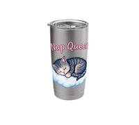 Nap Queen Cat Lover Cozy Cloud Dream Stainless Steel Insulated Tumbler