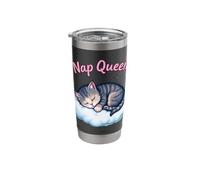 Nap Queen Cat Lover Cozy Cloud Dream Stainless Steel Insulated Tumbler