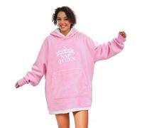 NAP QUEEN Oversized Blanket Hoodie Premium Soft Sherpa Wearable Throw Hooded Blanket With Kangaroo Pockets Birthday Christmas Gifts for Women Present for Her - Pink