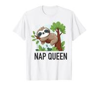 Nap Queen Sloth Sleeping Cute Animal Design Value Graphic T-Shirt