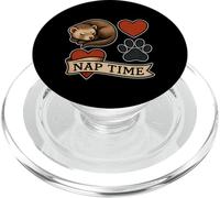 Nap Time Ferret Heart Banner PopSockets PopGrip for MagSafe