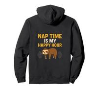Nap Time Is My Happy Hour Father Gym Joke Pullover Hoodie