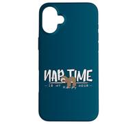 Nap Time Is My Happy Hour Sleepy Cozy Chilling Sloth Case for iPhone 16 Plus
