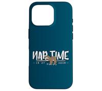 Nap Time Is My Happy Hour Sleepy Cozy Chilling Sloth Case for iPhone 16 Pro
