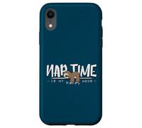Nap Time Is My Happy Hour Sleepy Cozy Chilling Sloth Case for iPhone XR