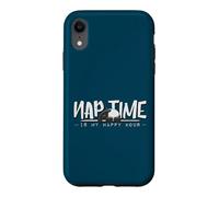 Nap Time Is My Happy Hour Sleepy Cozy Chilling Tapir Case for iPhone XR