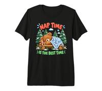 Nap Time is the Best Time Sleepy Bear Cozy Nursery Humor Premium T-Shirt