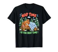 Nap Time is the Best Time Sleepy Bear Cozy Nursery Humor T-Shirt