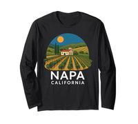 Napa California Wine Country Tasting Valley Love Retro Grape Long Sleeve T-Shirt