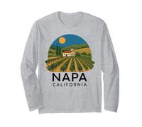 Napa California Wine Country Tasting Valley Love Retro Grape Long Sleeve T-Shirt