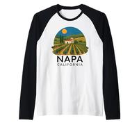 Napa California Wine Country Tasting Valley Love Retro Grape Raglan Baseball Tee