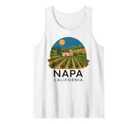 Napa California Wine Country Tasting Valley Love Retro Grape Tank Top