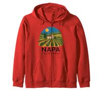Napa California Wine Country Tasting Valley Love Retro Grape Zip Hoodie