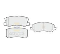 NAPA Front & Rear Pads fits Mitsubishi Asx 2010 on 1.6 1.8 2.0