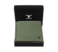 NAPA HIDE Leather Wallet for Men I Handcrafted I Multiple Credit/Debit Card Slots I 2 Currency Compartments I 2 Secret Compartments (Green Hunter)