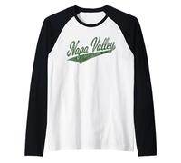 NAPA Valley California Flag Sports Baseball Script Jersey Raglan Baseball Tee