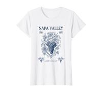 Napa Valley Grapevine Botanical Value Graphic T-Shirt, Women, White, M