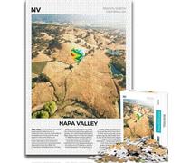 Napa Valley Jigsaw Puzzles for Teenagers 1000 Jigsaws,Toys Educational Games Stress Relieving Wishlist with Santa Claus 50x75cm