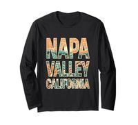 Napa Valley Landscape Inside Bold Lettering California Long Sleeve T-Shirt