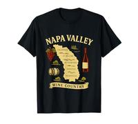 Napa Valley Wine Country Map California Vineyard T-Shirt
