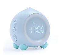 Napacoh Digital Alarm Clock, Peach Shaped Sunrise Simulator Digital Alarm Clock with LED Wake Up Light Blue