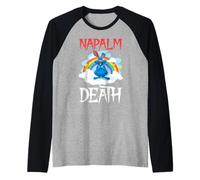 Napalm Death Rainbow Bunny Pink Napalm Death Rabbit Raglan Baseball Tee