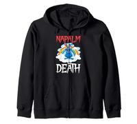 Napalm Death Rainbow Bunny Pink Napalm Death Rabbit Zip Hoodie