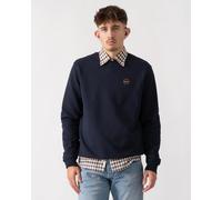 Napapijri Badge Mens Crew Neck Sweatshirt - Blue Marine 176