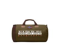 Napapijri Bering 3 Travel Bag with Shoulder Strap in Waxed Cotton Olive Green Unisex