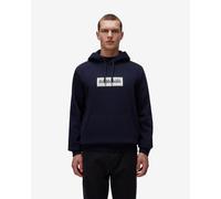 Napapijri Box Logo Hoodie navy blue white - XS