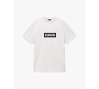 Napapijri Box Logo Tee - White Whisper